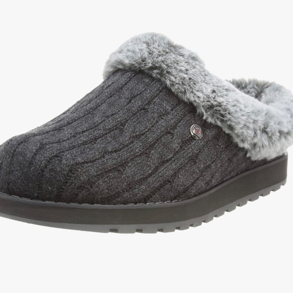 BOBS from Skechers Shoes - Bob Dark Gray Cable Clogs by Sketchers